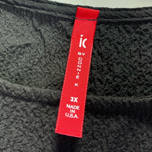 IC by Connie K Art to Wear Crinkle Colorblock Midi Dress Long Sleeves Loose - Picture 3 of 5